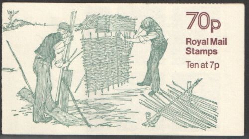 FD6a Dec 1978 70p Wattle Fence Making Folded Booklet - Complete - No Cylinder