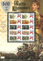 BC-485 GB 2015 Battle of Agincourt no. 236 Smiler Sheet  UNMOUNTED MINT