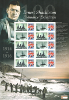 BC-443 GB 2014 Ernest Shackleton no. 1678 Smiler Sheet  UNMOUNTED MINT