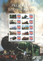 BC-441 GB 2014 preserved locomotives no. 190 Smiler Sheet  UNMOUNTED MINT