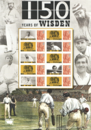 BC-432 GB 2014 150 years of wisden no. 1436 Smiler Sheet  UNMOUNTED MINT