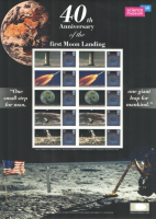 BC-217 2009 First Moon Landing no. 748 Smiler Sheet  UNMOUNTED MINT