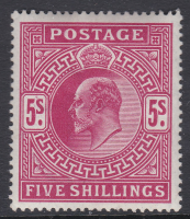 Sg 318 M52(1) 5s Carmine Somerset house high value UNMOUNTED MINT