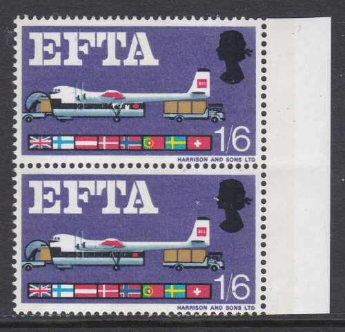 Sg 716i 1966 EFTA 1 6 (Ord) - Broken undercarriage - Pair - UNMOUNTED MINT