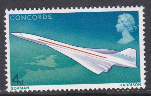 Sg784d 1969 Concorde 4d - Listed Flaw - Missing Phosphor -  UNMOUNTED MINT