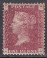 1858 Sg 44 1d Penny Red plate 191 Lettered D-D MOUNTED MINT
