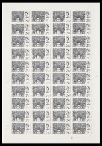 1966 Westminster Abbey 2 6 Cyl 1A Complete Sheet - UNMOUNTED MINT MNH