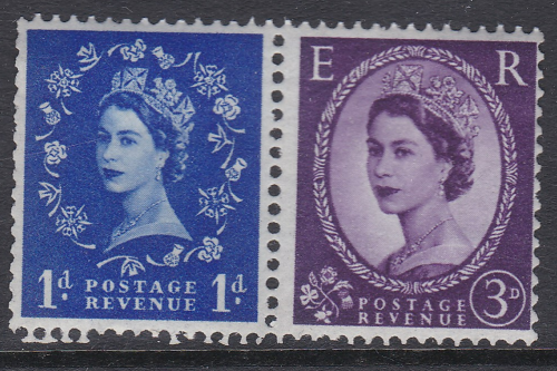 S24e  S80b Wilding Violet Phos both band Left wmk sideways Right UNMOUNTED MINT