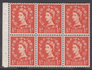 SB14 Wilding booklet pane Graphite perf type Ie bottom UNMOUNTED MNT MNH