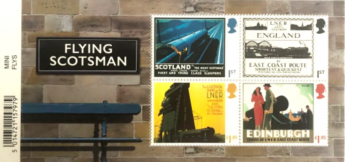 MS4791 2023 Flying Scotsman barcode miniature sheet UNMOUNTED MINT