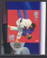 PM21 2009 Sg3021 Judo 1st class stamp out of booklet - self adhesive