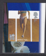 PM22 2009 Sg3022 Athletics track 1st class stamp out of booklet - self adhesive