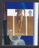 PM22 2009 Sg3022 Athletics track 1st class stamp out of booklet - self adhesive