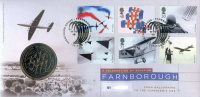 2008 Farnborough Air Display Coin cover royal mint No. 03884