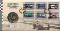 2007 British Motor Racing Royal Mint Medal Coin Cover no. 8417