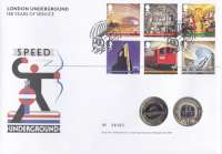 2013 London Underground 150 years double 2 Coin cover no. 6103