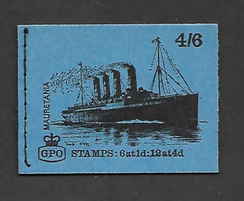 LP55 Ship series Mauretania GPO stitched Booklet 4 6 Complete U M MNH