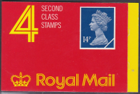 GB3 4 x 2nd class (14p) stamps barcode booklet - Cylinder B26