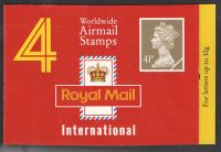 GN1 1993 Worldwide Airmail Booklet 4 x 41p - complete - Cylinder W1W1