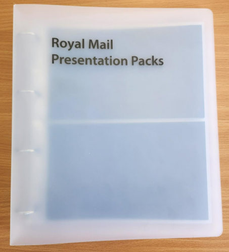 Royal Mail presentation packs clear 4 ring binder with 6 pages included