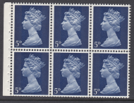 UB19 5d Pre-decimal Machin Booklet pane perf Ie (t) UNMOUNTED MINT MNH