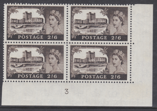 2 6 Bradbury Wilkinson Castles - Cylinder 3 UNMOUNTED MINT MNH