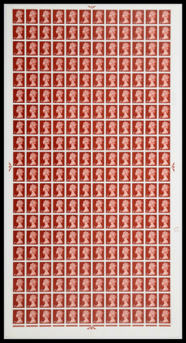 sg 727 2d Brown machin Full Sheet cyl 5 Dot Die 2 UNMOUNTED MINT MNH