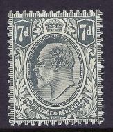 sg249 M37(1) 7d Grey Black De La Rue UNMOUNTED MINT