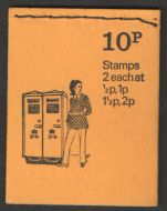 DN63 Dec 1973 Pillar boxes 10p Stitched Booklet - good condition UNMOUNTED MINT