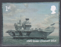 PM69 2019 Ships HMS queen Elizabeth 1st class stamp from booklet single U M