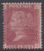 SG 43 1d Penny Red Lettered Q-G plate 171 MOUNTED MINT