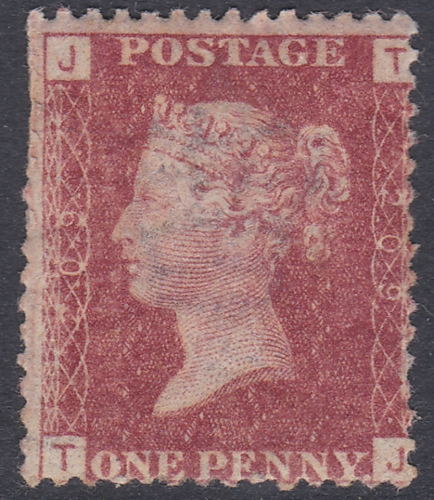 SG 43 1d Penny Red Lettered T-J plate 209 MOUNTED MINT