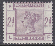 Sg 189 2d Lilac from Lilac  Green issue lettered L-F UNMOUNTED MINT MNH