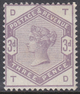 Sg 191 3d Lilac from Lilac  Green issue lettered T-D UNMOUNTED MINT MNH