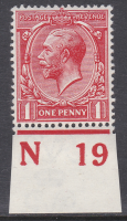 N16(12) 1d Bright Carmine Red Royal Cypher Control N19 Imperf 2 Wmk type III M M