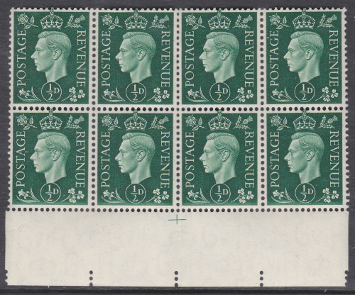 Sg 462d Q1(d) d Green Dark colours Block of 8 Spur to 2 of  Unmounted Mint