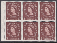 SB77 Wilding booklet pane Edward perf type Ie(Top) UNMOUNTED MNT MNH