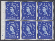 SB30 Wilding booklet pane MC on cream perf type I cyl F3 NoDot UNMOUNTED MNT