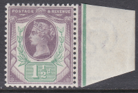 Sg 198 Spec K29(1) 1d Pale Dull purple  Pale Green Jubilee Right Margin U M