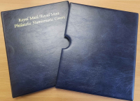 Royal Mail Royal Mint Philatelic Covers Blue 4 ring with slipcase and 18 pages