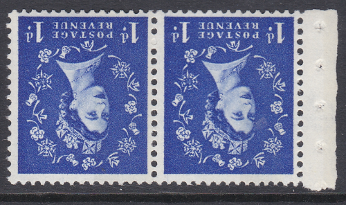 S20b+ba 1d Wilding 8mm  6mm watermark inverted pair UNMOUNTED MINT MNH