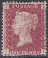 1858 Sg 43 1d Penny Red plate 185 Lettered I-I MOUNTED MINT