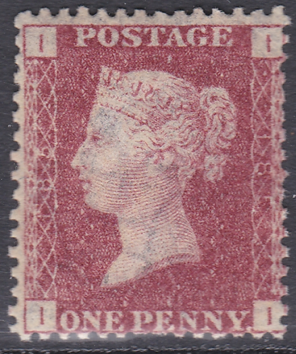 1858 Sg 43 1d Penny Red plate 185 Lettered I-I MOUNTED MINT