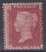 1858 Sg43 1d Penny Red plate 174 lettered F-J MOUNTED MINT