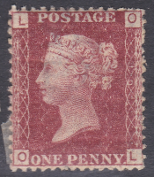 1858 Sg43 1d Penny Red plate 161 lettered O-L MOUNTED MINT