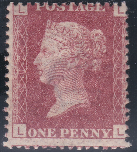 1858  1d Penny Red plate 202 Lettered L-L UNMOUNTED MINT