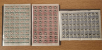 5c-25c 1949 UPU Sg410-412 full set of full sheets Ceylon UNMOUNTED MINT