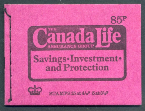 DW1 1971 September 1974 Canada life 85p Stitched Booklet - complete