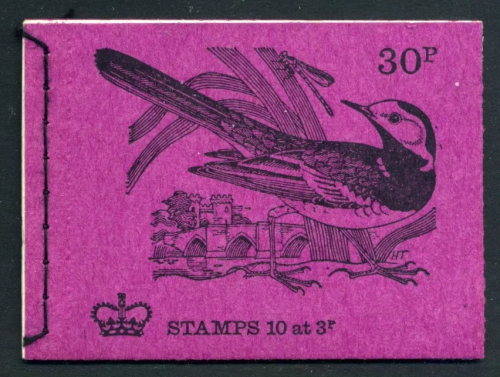 DQ63 April 1972 British Bird Series  30p Stitched Booklet - complete