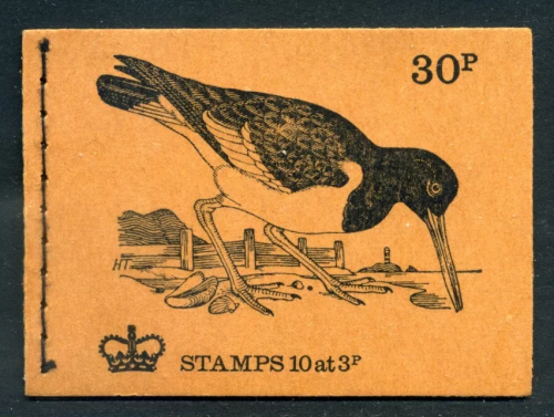 DQ72a (Buff) Aug 1973 British Bird Series  30p Stitched Booklet - complete